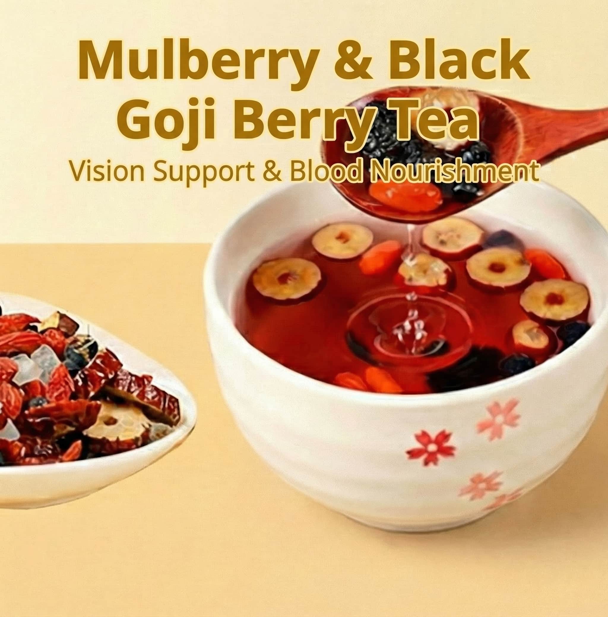 VibeTCM Mulberry & Black Goji Berry Tea (Vision Support & Blood Nourishment)